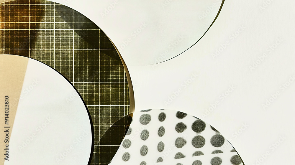 Aufkleber minimalist abstract art with geometric patterns.