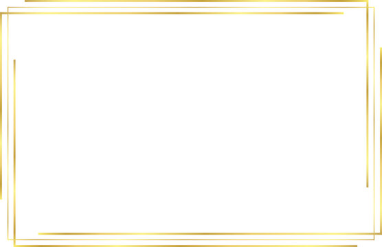 Simple Gold Border, Rectangle Gold Border, Gold Square Frame