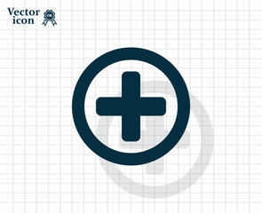 Obraz premium Dark colored vector icon with shadow on a light checkered background