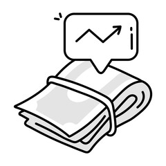 A sketchy style icon of business profit 

