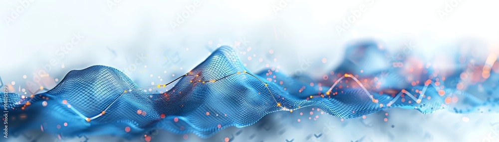 Aufkleber abstract data trends: detailed graph and chart elements on white background