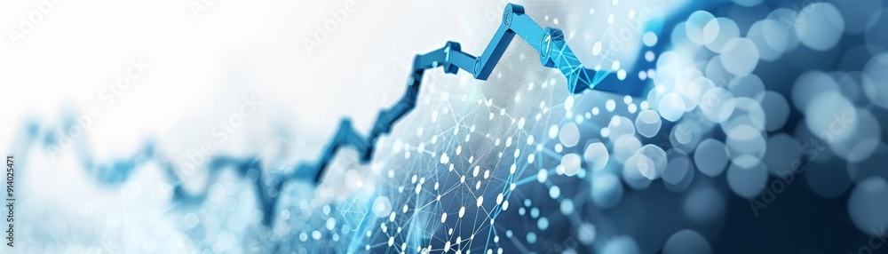 Aufkleber abstract graph and chart elements on white background showcasing data trends