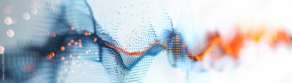 Aufkleber dynamic data trends: detailed graph and chart elements on abstract white background