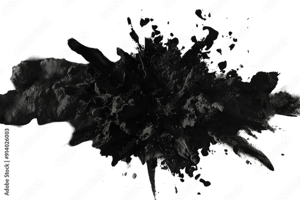 Poster abstract black and white splatter paint pattern. a dynamic and chaotic design for your projects.