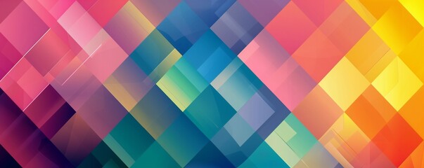 Colorful geometric background with a diagonal pattern, with colorful geometric shapes