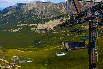 he Cable Car To Kasprowy Wierch Peak in the High Tatra, Poland.