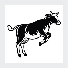  A cow is jumping vector illustration 