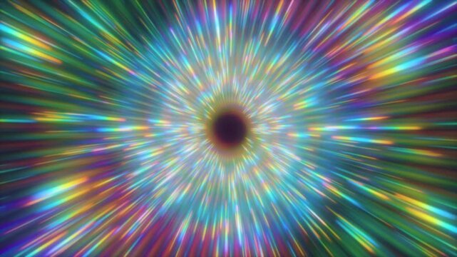 looped 3d animation. motion rainbow rays