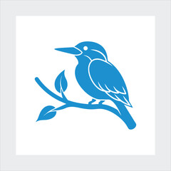 Fototapeta premium A kingfisher bird vector illustration.