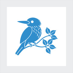 A kingfisher bird vector illustration.