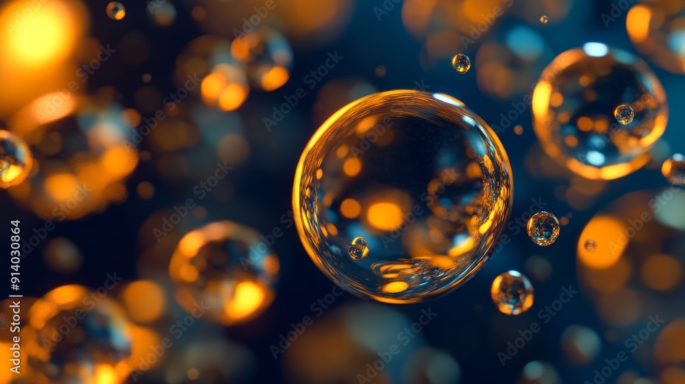 Aufkleber a 3d rendering of a glass molecule model. a molecule of oil. an illustration of a structure model fo