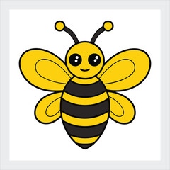  Bee vector silhouette illustration