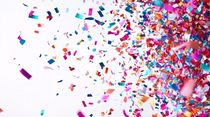 Obraz premium Colorful Confetti Explosion Frozen in Mid-Air - 3D Render