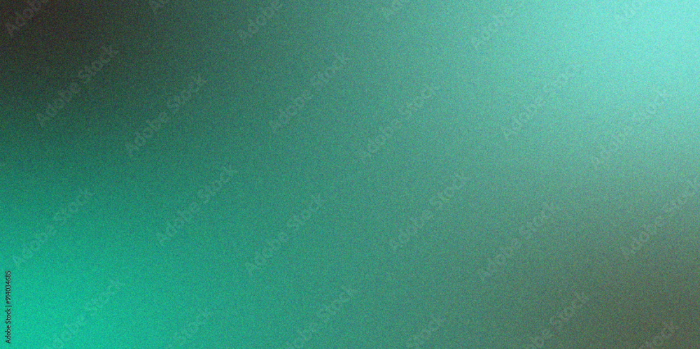 Poster green metallic gradient background with a grainy texture. mint sea teal jade emerald turquoise light