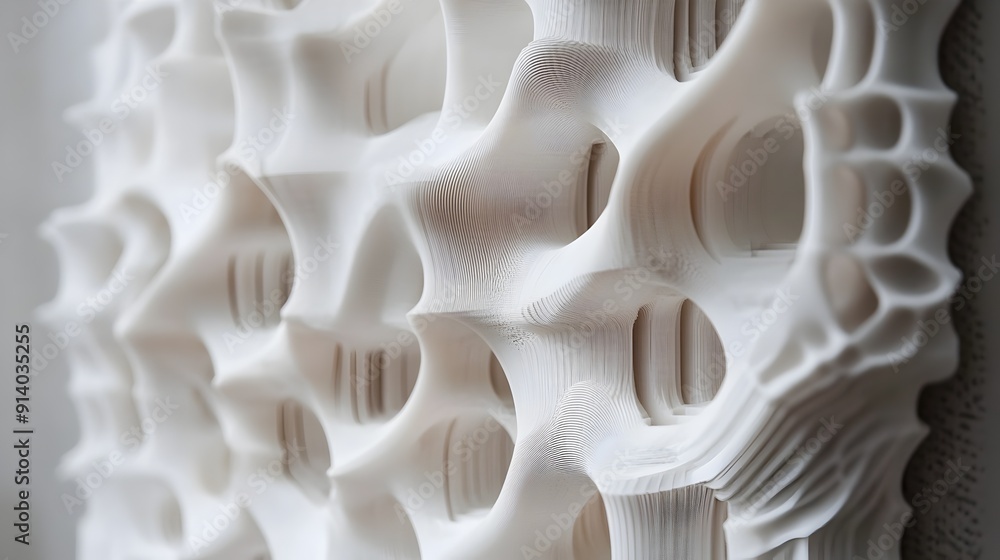 Poster intricate 3d printed wall patterns showcasing advanced building techniques