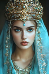 portrait of a blue-skinned princess