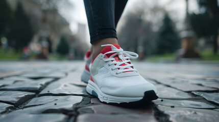 A person wearing black smart shoes with GPS tracking technology and the city coordinates 00351.