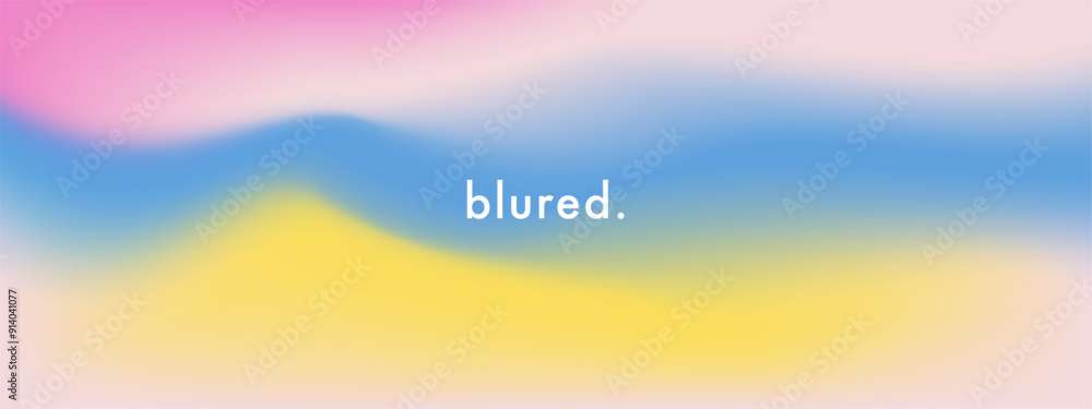 Poster abstract magic sky. pastel gradient sky pattern. light blue, pink, yellow color vector banner. blurr
