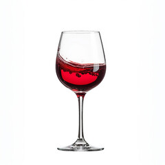 A glass of red wine being elegantly swirled, perfect for wine-tasting events or celebrating a romantic Valentine's Day