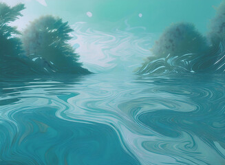 Pure Water Effect Background with Crystal Clear Ripples, Serene Waves, and Realistic Water Texture for Refreshing and Tranquil Visuals in High Definition