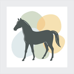 Cute horse vector illustration