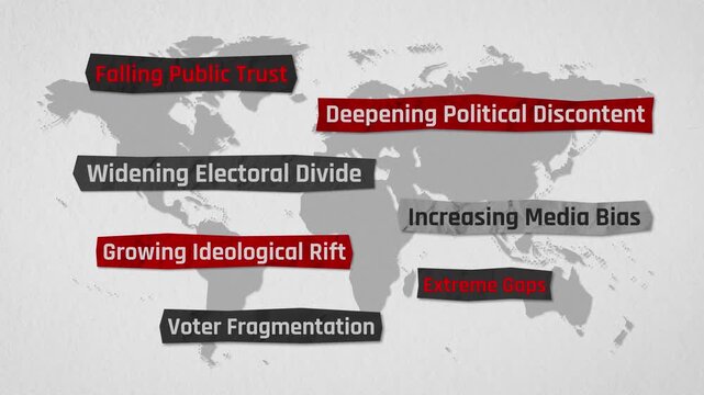 Political Polarization Symptoms, Documentary Paper Style Animation