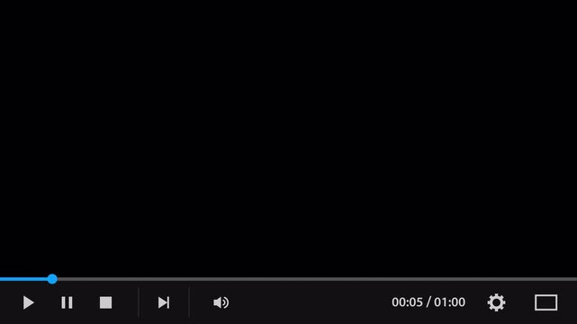 Media player interface overlay on alpha channel background.