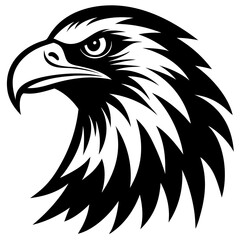 Eagle head  silhouette vector illustration