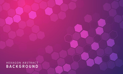 Hexagonal abstract background with molecular structures and chemical elements. Vector illustration