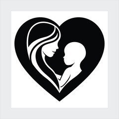 Mother with baby vector illustration
