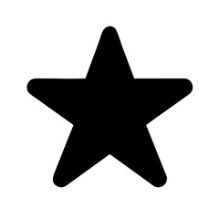 basic simple icon star isolated on white