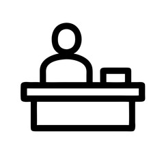 person icon with laptop