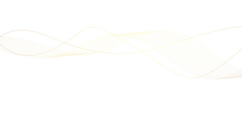 Gold abstract digital particle wave, futuristic linear wave and spiral. Digital future technology concept. Abstract golden paper wave background and abstract gradient and white wave curve lines.