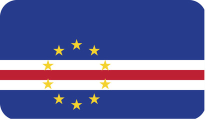Flag of The Cayman Islands with rounded edges. Official symbol of  Cayman Islands. Vector image, flag icon.