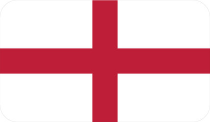 Naklejka premium Flag of England with rounded edges. National symbol of Australia. Vector image, flag icon.