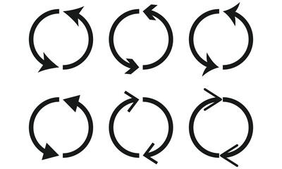 Dual semi circle arrow. Vector illustration. Semicircular curved thin long double ended arrow. Double Arrow. Black arrow icon. Eps 10.