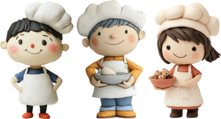 a cartoon chef with a hat and apron
