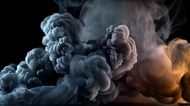 smoke on black background