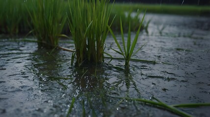 Obraz premium grass and water