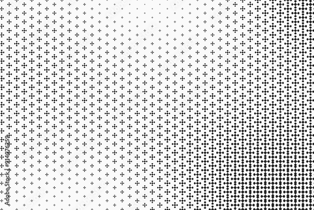 Poster grunge halftone dot pattern vector background in black and white colors. modern background for busin