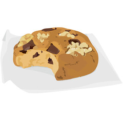 Chocolate chip walnut cookies.