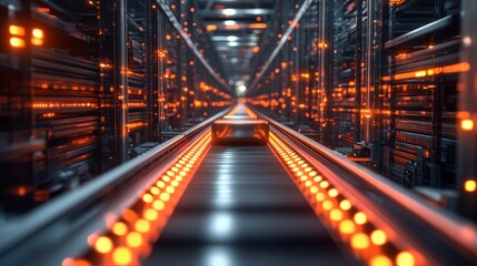 Fototapeta premium Future of Logistics: Abstract Surrealism in Supply Chain Management