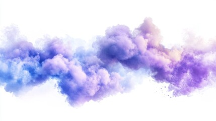 Fototapeta premium Abstract Watercolor Clouds: Purple & Blue 3D Art - Digital Download