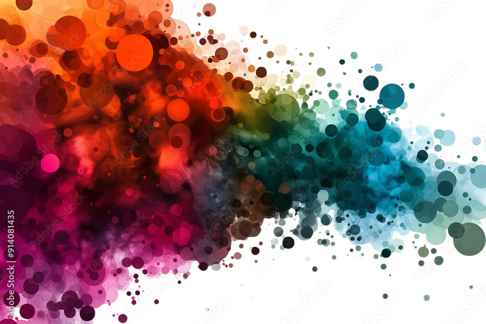 Poster abstract background with bubbles