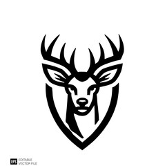 Fototapeta premium Deer head logo ideas template graphic design vector