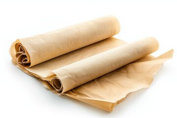 Fototapeta premium Baking paper on white backdrop