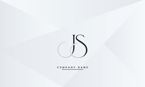 JS, SJ, J, S Abstract Letters Logo Monogram