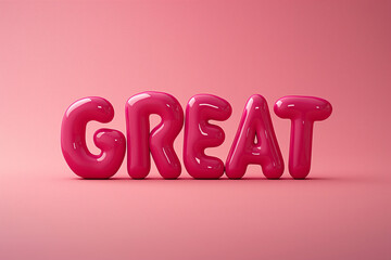 3D text "GREAT"