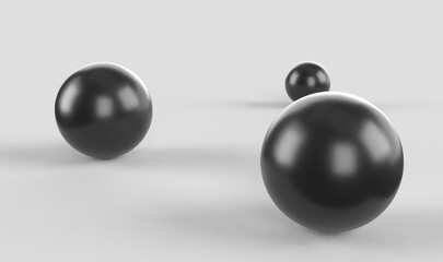 Black 3d Balls with Shadow