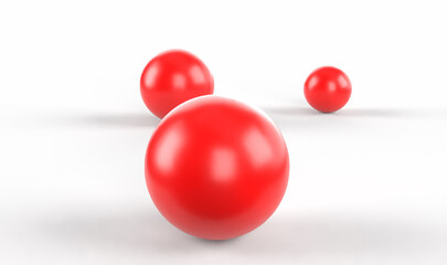 Red 3d Balls with Shadow